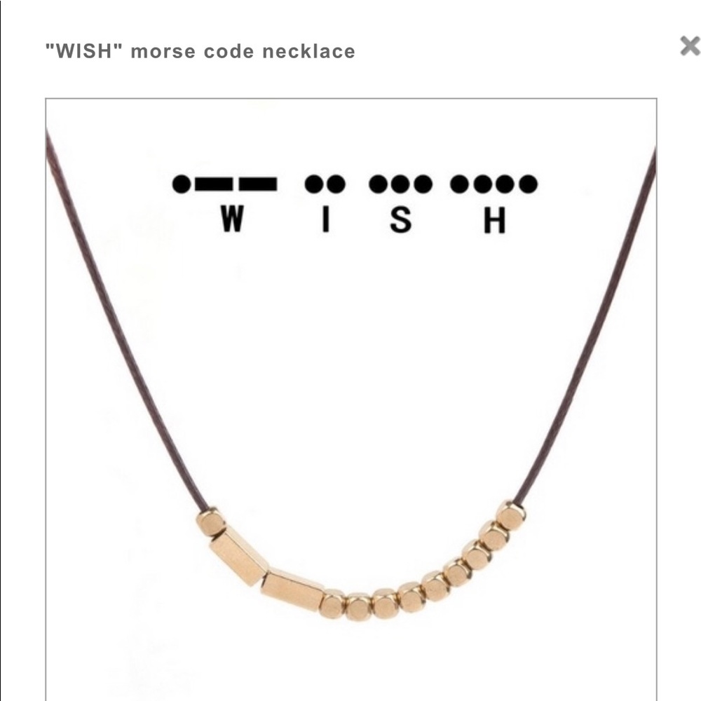 Wish in Morse Code Necklace